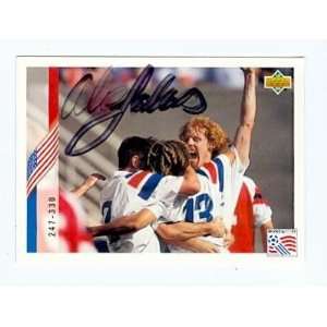  Alexi Lalas Autographed/Hand Signed Soccer Card (United 