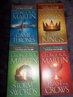 George R. R. Martins A Game of Thrones 4 book Boxed Set   FREE SHIP 
