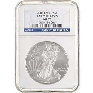   2008 Silver American Eagle MS70 NGC Early Release