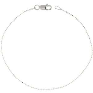   Ball Necklace Chain very fine 1mm (1/16 in.) Nickel Free. 18 inch long