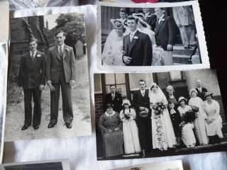 LOT OF 12 OLD PHOTOGRAPHS, 1920 1960S? WEDDINGS  