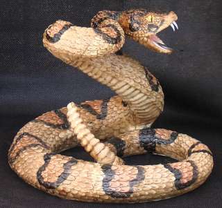 Snake Eyes Statue Figurine DWK Western Diamond Back Rattlesnake  