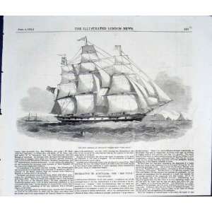   Australian Emigrant Packet Ship Ben Nevis Print 1852
