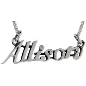  Sterling Silver  ALLISON  Name Pendant Jewelry