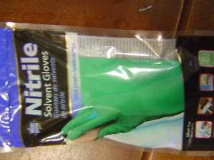 West Chester Nitrile Solvent Gloves Flock Lined Large  