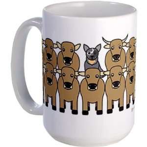  ACD and Cattle Pets Large Mug by  Everything 