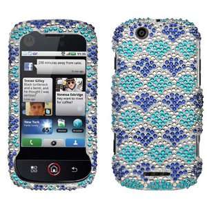  Blue Wavelet Crystal Diamante Protector Case Phone Cover 