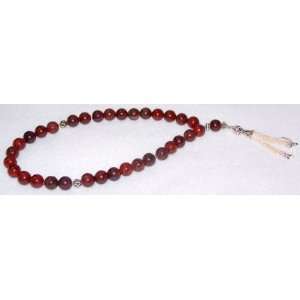  10mm African Red Jasper Islamic Prayer Worry Beads Tesbih 