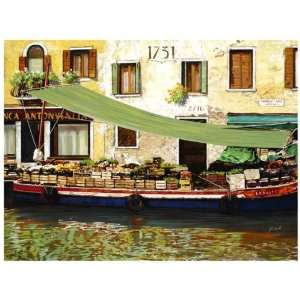  Il Mercato Gallegiante A Venezia by Guido Borelli. Size 40 