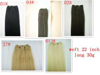 30cm Wide Popular Colored Weft/Extension 22Long,30g  