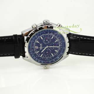  Blue Automatic CHRO Wrist Watch Date/Week Calendar Display 24Hrs Light