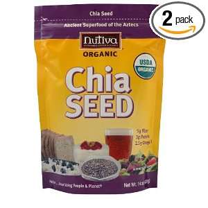 Nutiva Organic Chia Seeds, 14 Ounce Bags Grocery & Gourmet Food