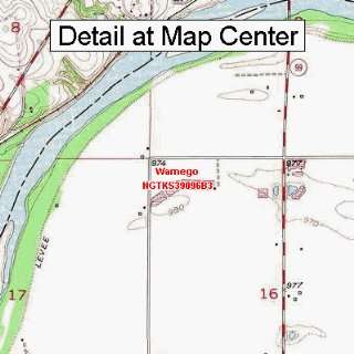 USGS Topographic Quadrangle Map   Wamego, Kansas (Folded/Waterproof 