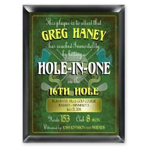  Personalized Hole in One Golf Plaque
