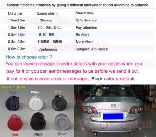 Car LCD Display 4 Parking Sensor Reverse backup Radar kits