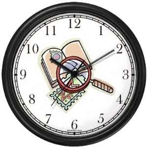  Stamp Collector,Collecting 1 Hobby Theme Wall Clock by 