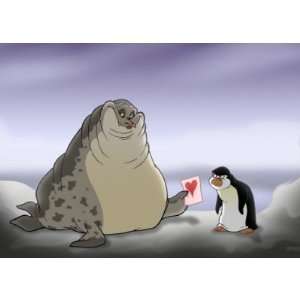  Penguin and Seal Valentines Day Card Health & Personal 
