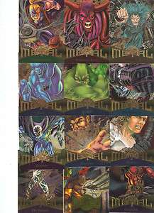   Marvel Metal 12 card lot Beast Weapon X Dr. Strange War Machine Mondo