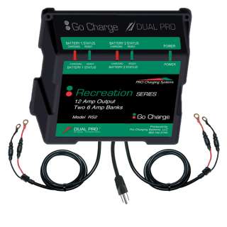 Recreational Series Dual Pro RS2 2 Bank 6 Amp Battery Charger  