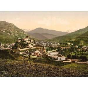  Vintage Travel Poster   General view Lourdes Pyrenees France 