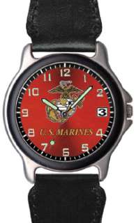 US Marines Watch Water Resistant USMC LOGO Red Face Wristwatch 