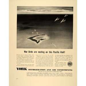  1941 Ad York Refrigeration Wake Island Atoll WW2 Planes 