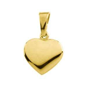  14k Yellow Gold Heart Pendant 14.5x14   JewelryWeb 