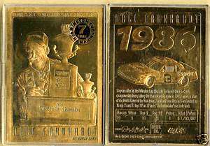 DALE EARNHARDT 23kt GOLD CARD SERIAL# 1986 2nd WCC  