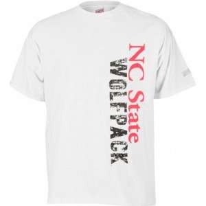  North Carolina State Wolfpack White Vertical Cube T Shirt 