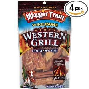 Waggin Train Western Grill Dog Treats, 12 Ounce Package (Pack of 4)