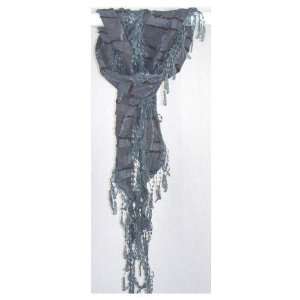  Tickled Pink W036 IV Lacey Fringe Scarf   Ivory Health 