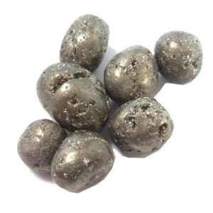 Pyrite Tumble 02 Set of 10 Golden Eggs Balls Cluster Protective Stones