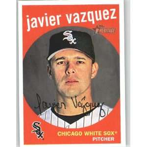  2008 Topps Heritage #5 Javier Vazquez GB SP   Chicago 