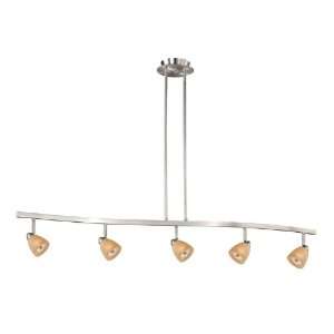   Spot Light Pendant in Satin Nickel with Creme Cognac Glass TP53418SN