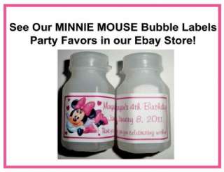 20 MINNIE MOUSE BIRTHDAY PARTY FAVORS ~ WATER BOTTLE LABELS  