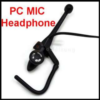 Ear Hook Headphone Headset Microphone for Laptop Skype  