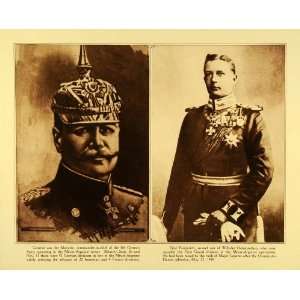  1920 Rotogravure WWI Military Officials Eitel Friederich 