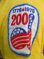 vtg 70s Bowling Iron on & Patches soft funny tshirt S  