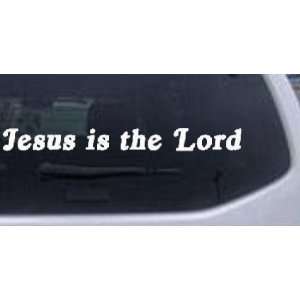 White 28in X 2.8in    Jesus Is The Lord Christian Car Window Wall 