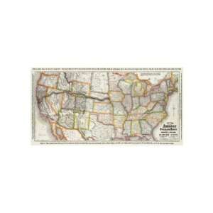  New Map of the American Overland Route, c.1879 Giclee 