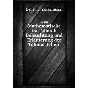   Mathematischen Inhalts (German Edition) Benedict Zuckermann Books