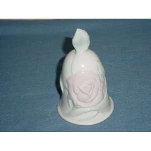  Enesco Porcelain Bell with Embossed Rose 