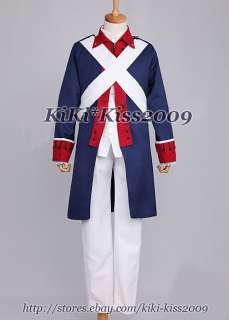 Axis Powers Hetalia America Cosplay Military Uniform  