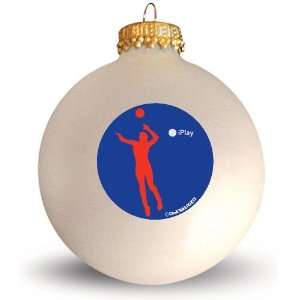  Glass Ornament   iPlay Volleyball