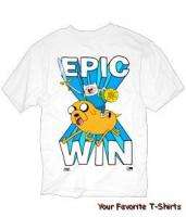 Licensed Adventure Time Epic Win Adult Shirt S XL  