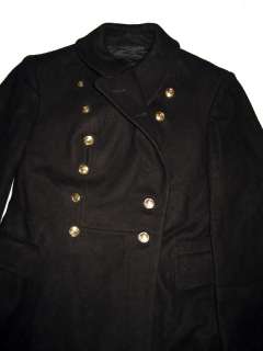 Soviet Russia USSR CCCP NAVY Officer Woolen Black Coat Overcoat 50 