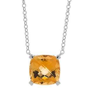  Amoro Tango Citrine And 14kt White Gold Necklace Amoro Jewelry