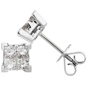   Quattour for Amoro Diamond Earrings in 18kt White Gold Amoro Jewelry