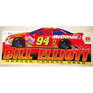    Bill Elliott #94   Nascar Garage Area Sign   McDonalds / Ford 