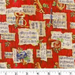  45 Wide ADAGIO   RED Fabric By The Yard Arts, Crafts 